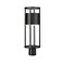 Z-Lite Luca Outdoor Post Mount Fixture, 1-Light, 7.25 In.W x 21.75 In.H, Black/Etched 517PHM-BK-LED - alternate 1